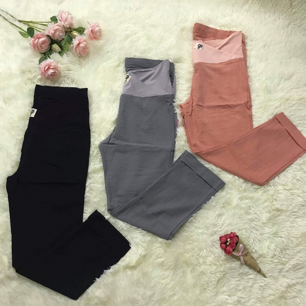Quần Bầu Baggy Đũi Vạt chéo có chun chỉnh thời trang cao cấp đẹp QB6996 cao cấp