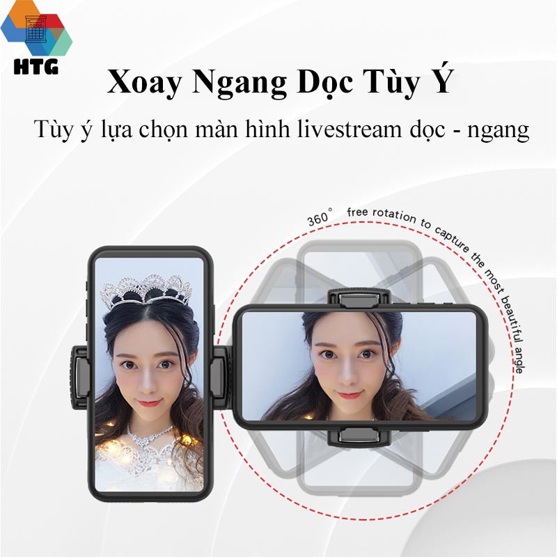 Giá đỡ kẹp điện thoại đôi gắn vào tripod, đèn livestream, gậy chụp hình, hỗ trợ livestream,live quay Video sản phẩm | WebRaoVat - webraovat.net.vn