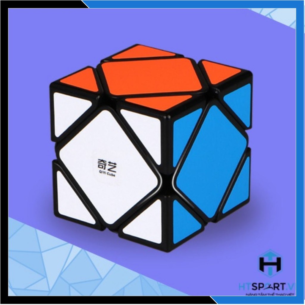 RuBik Đường Chéo, Rubik 6 Mặt Biến Thể Skewb WiYi Cube Viền Đen, Phát Triễn IQ Cao Cấp ( Black )
