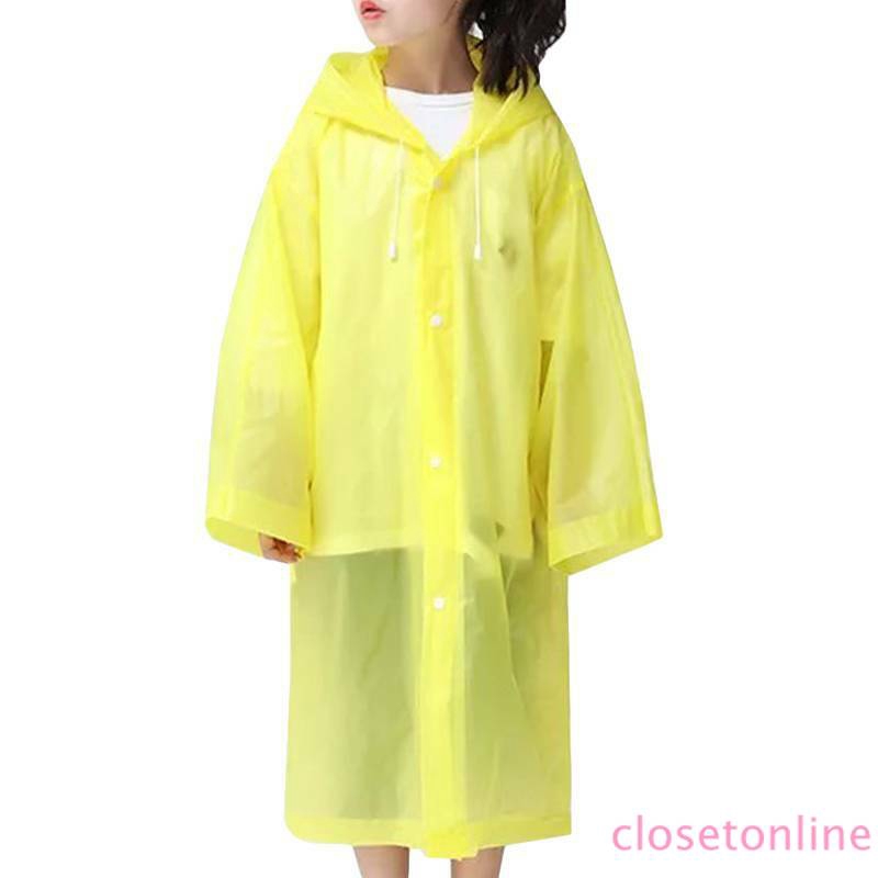 Áo Mưa Dáng Dài Bằng Nhựa EVA Chống Thấm Nước Tiện Dụng Cho Bé