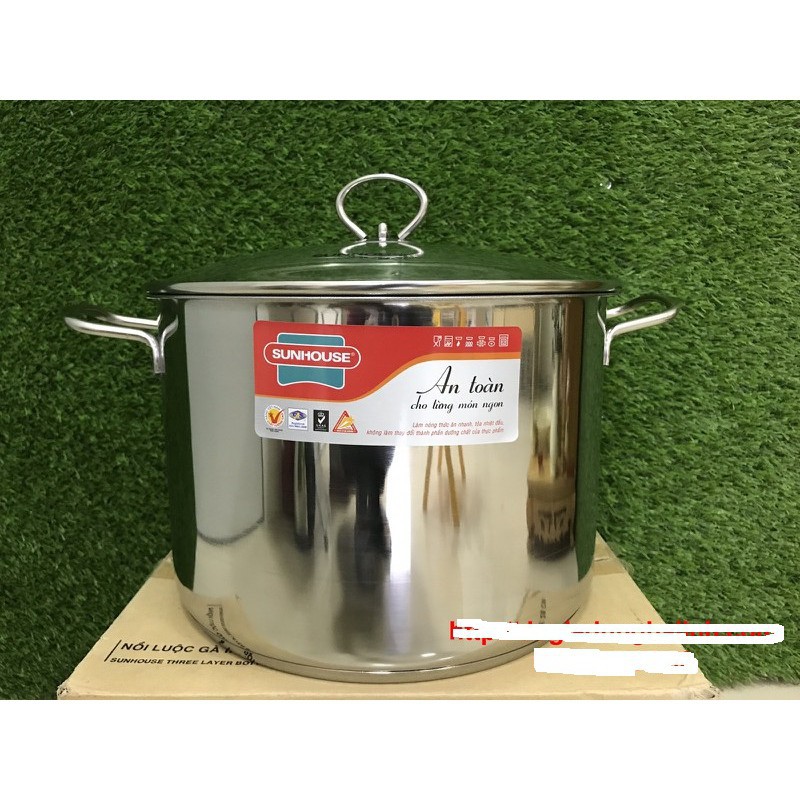Nồi luộc gà inox 3 đáy SUNHOUSE SH28LG