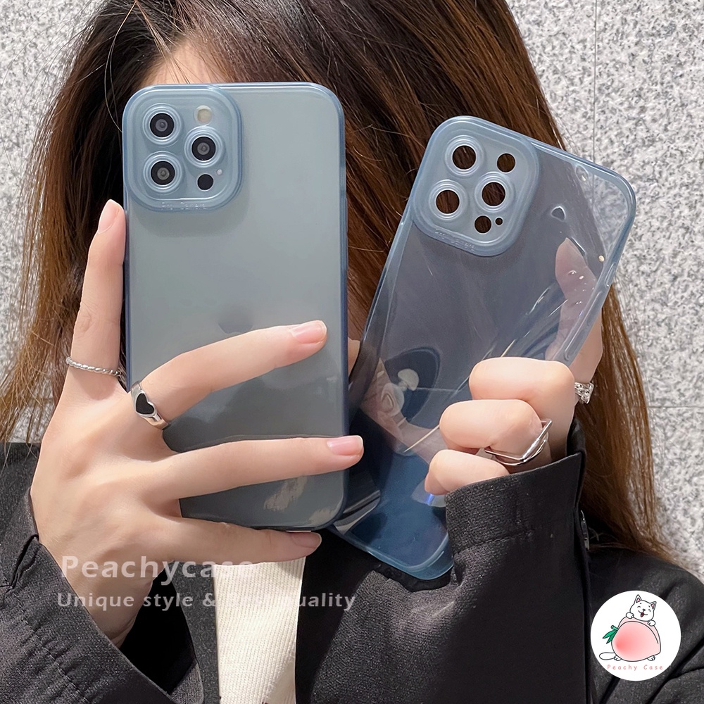 Ốp điện thoại TPU mềm trong suốt màu trơn đơn giản cho iPhone 13 12 11 Pro Xs Max Xr X 7 8 Plus iPhone13 Pro