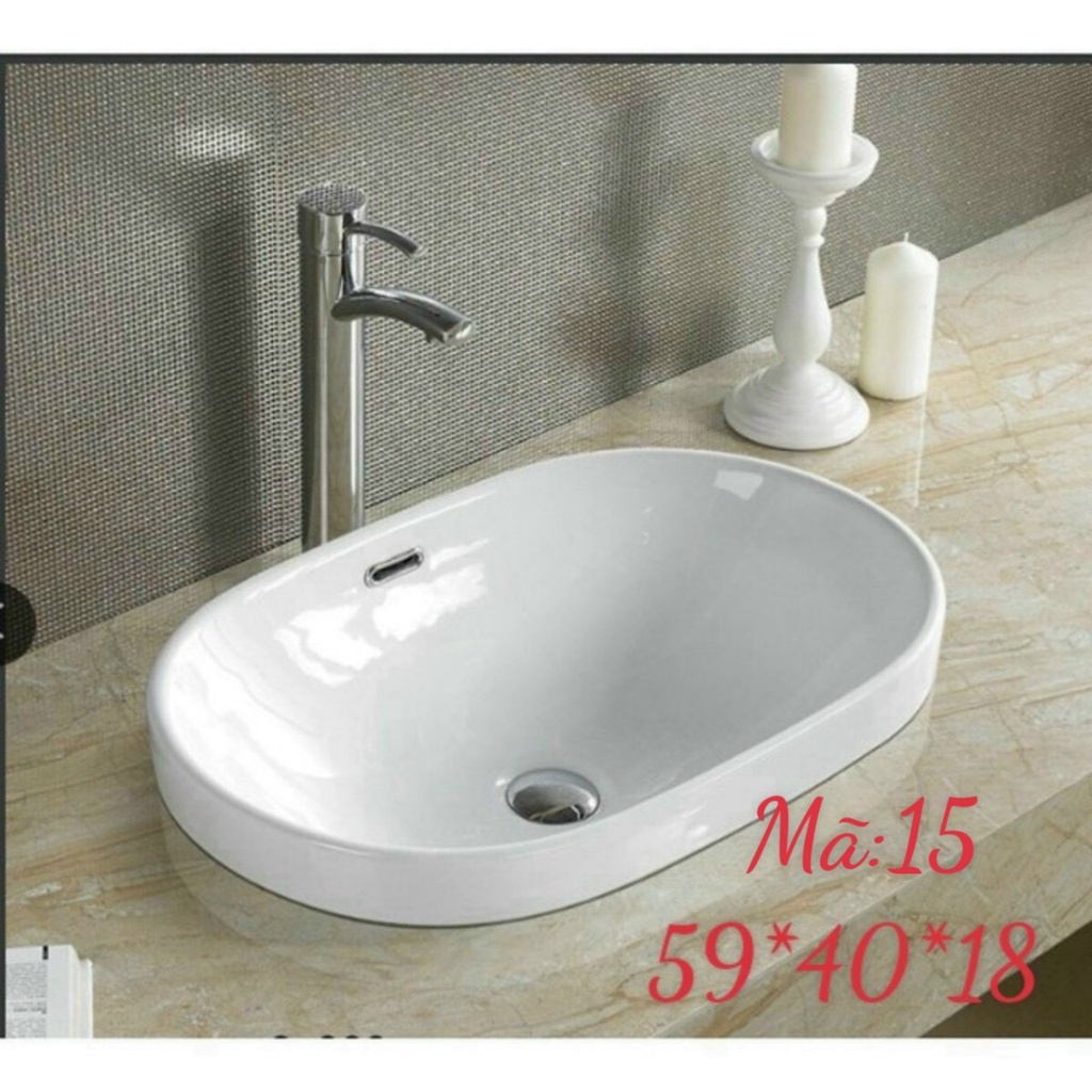 CHẬU RỬA LAVABO BÀN ĐÁ ÂM DƯƠNG VÀNH - 15