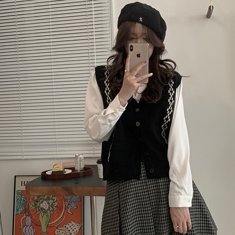 Áo sweater cardigan phong dệt kim cách cổ điển thời trang Hàn Quốc cho nữ