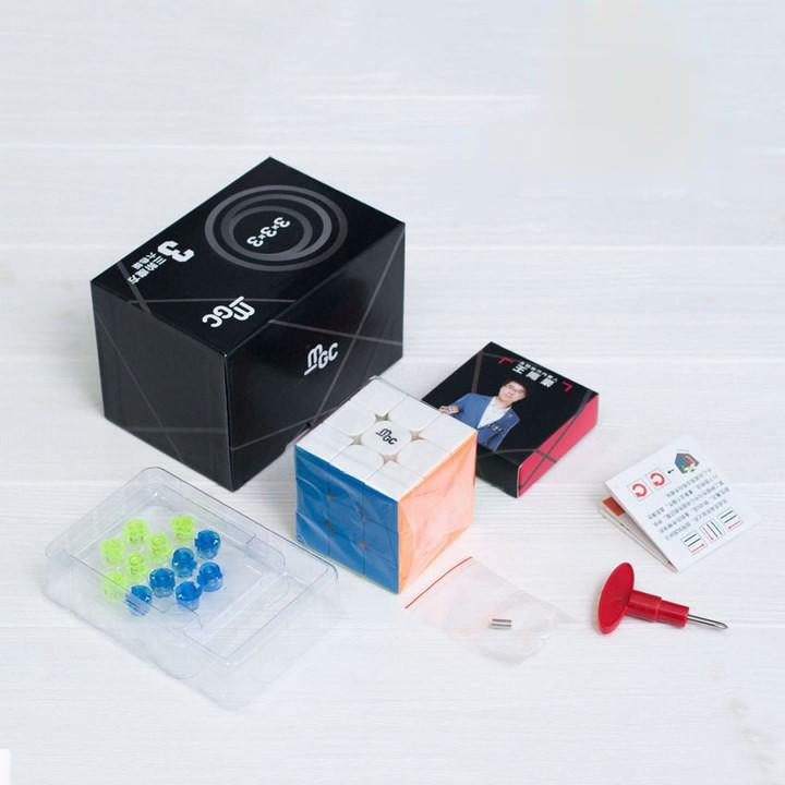 [Chính Hãng] Rubik 3x3 YJ MGC 3x3 V2 M Có Nam Châm Stickerless Rubic Không Viền 3 Tầng (Hãng Mod)