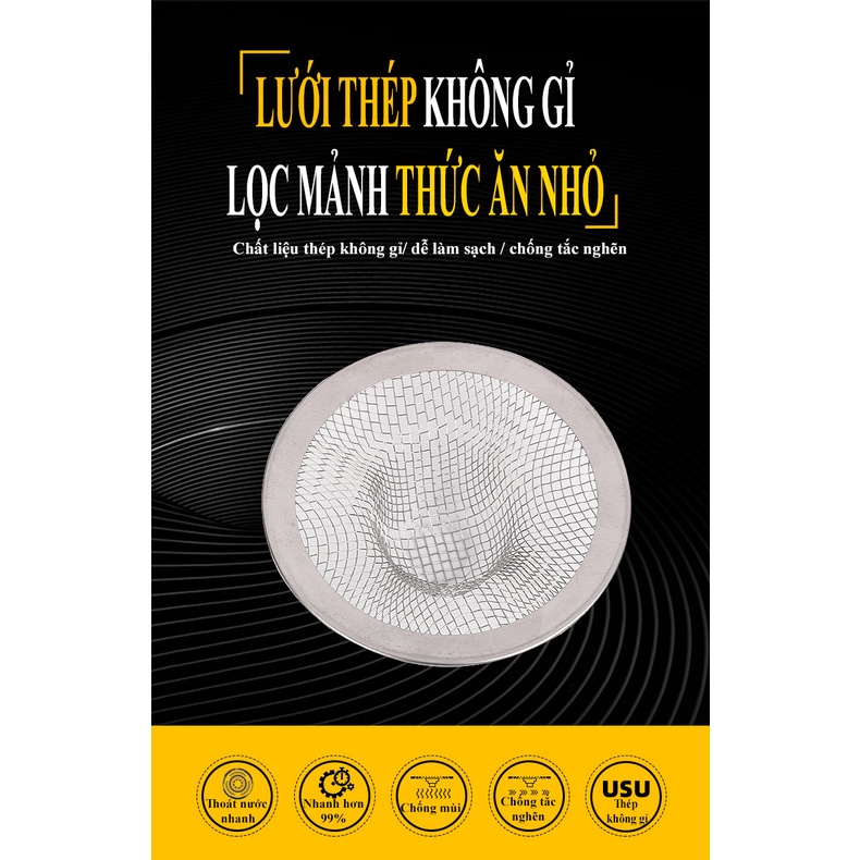 Lọc Rác Inox Bồn Rửa Chén Bát Chất Liệu INOX 304 Cao Cấp Tiện Lợi Cho Mọi Nhà - Hình Dáng Mũ Rơm - LOKING