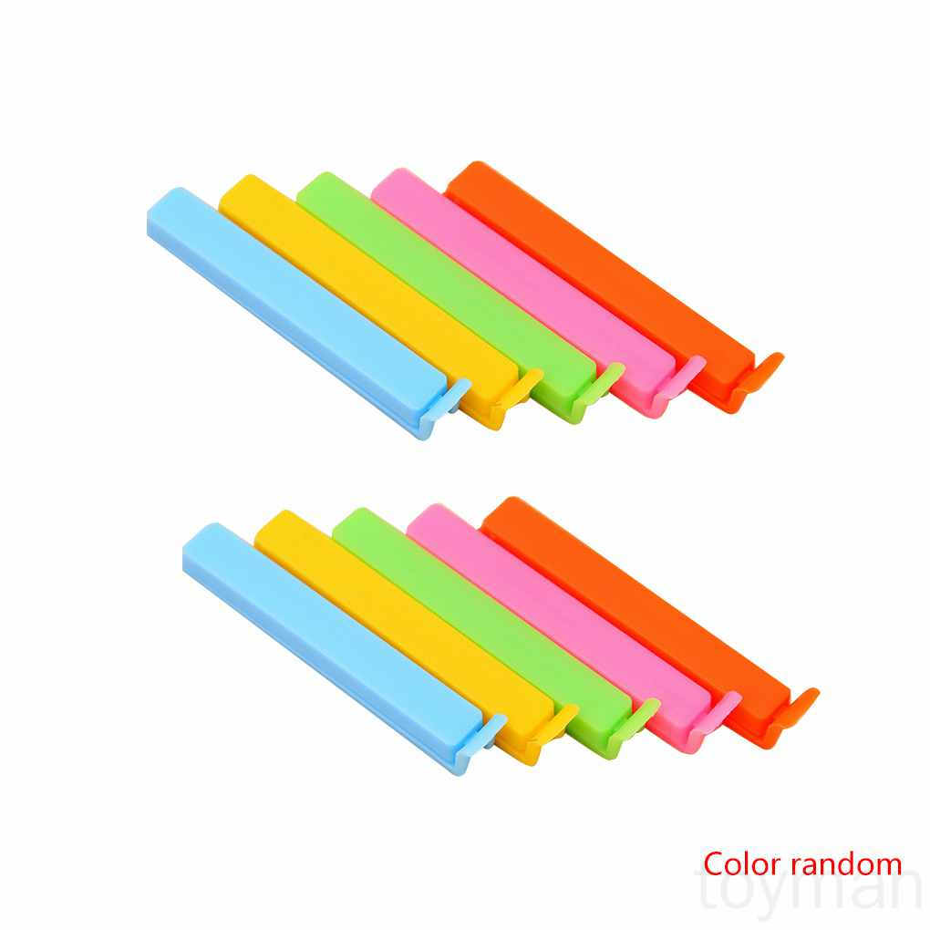 Set 10 Kẹp Túi Trà Bằng Nhựa Nhiều Màu Sắc Tiện Dụng