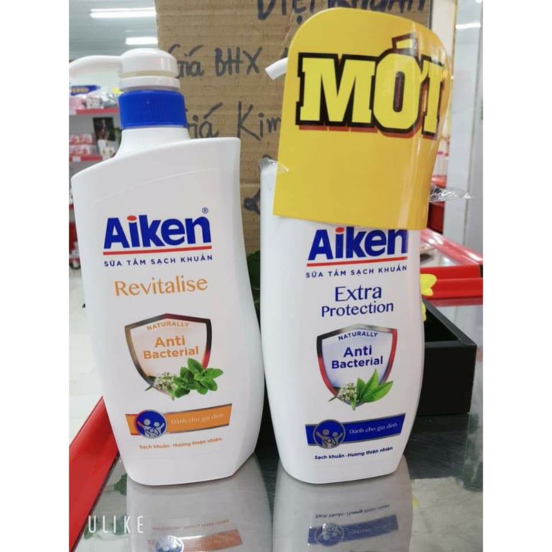 Sữa Tắm Sạch Khuẩn Aiken 850g Bạc Hà