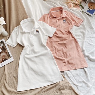 ĐẦM POLO THÊU GẤU