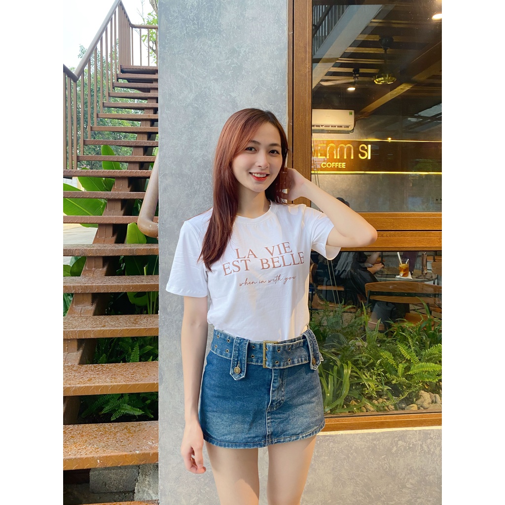 Áo thun HaLan La Vie phông cotton cao cấp sang xịn mịn chính hãng