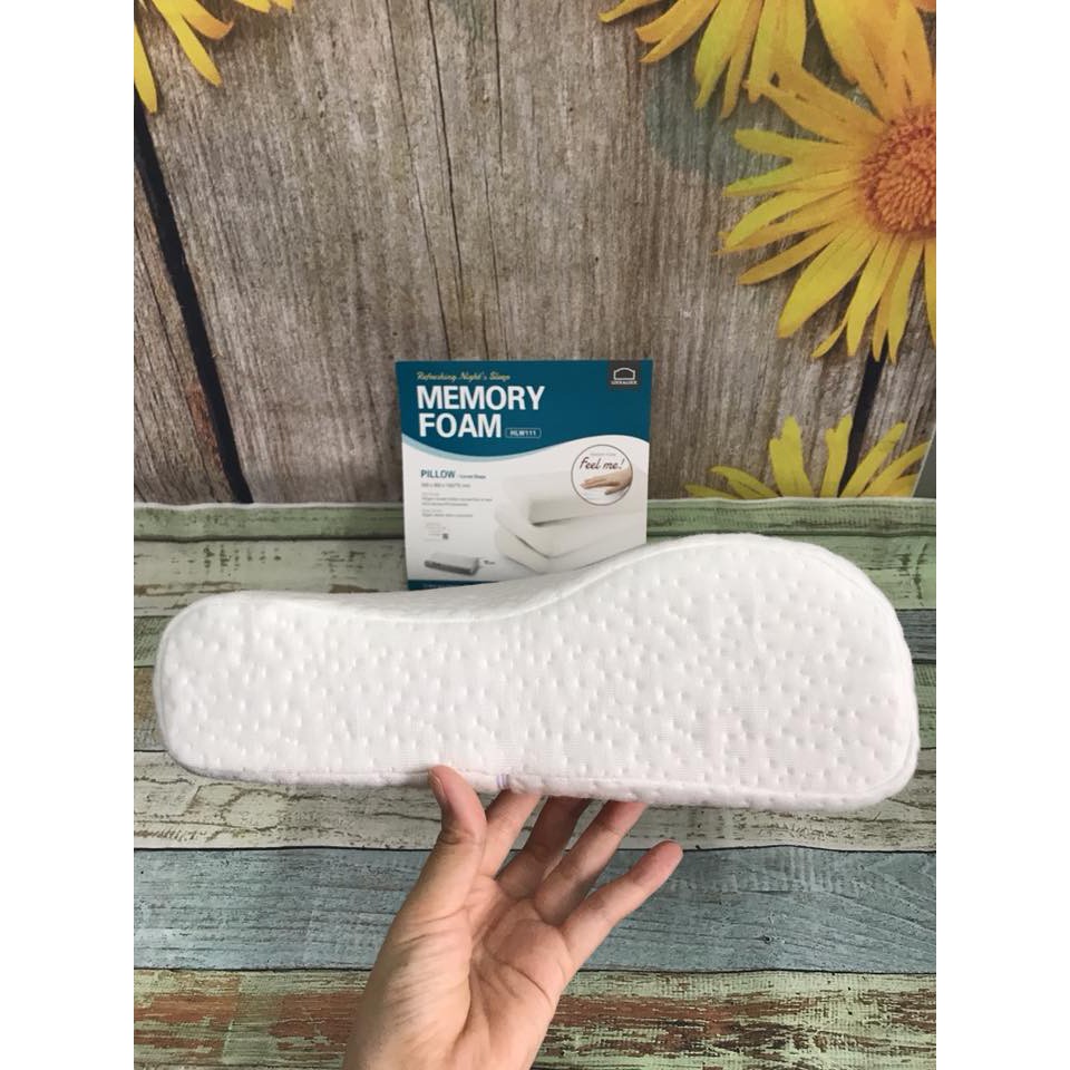 * CHỌN MẪU * Gối cao su non Lock & Lock 50D HLW112 - gối ngủ chống ngáy cao cấp Memory Foam HLW111