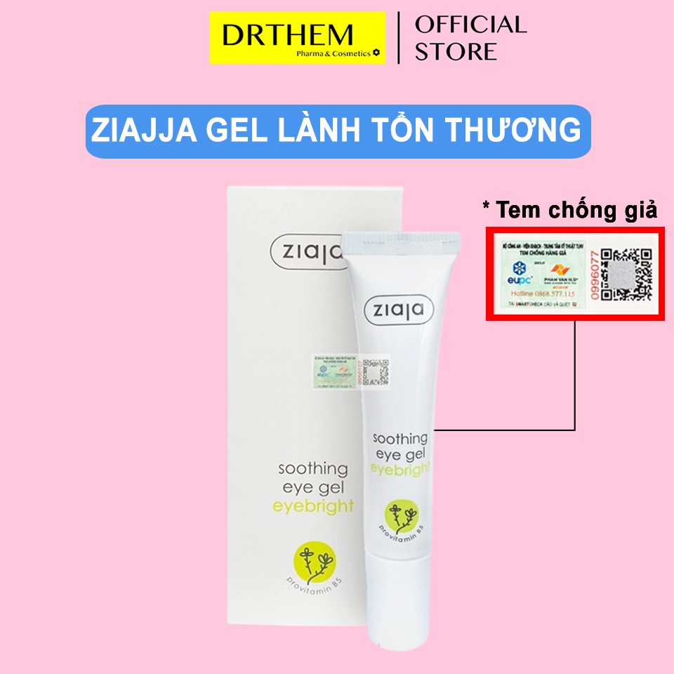 Ziaja Gel Dịu nhẹ Lành tổn thương - Ziaja Soothing Eye Gel 15ml