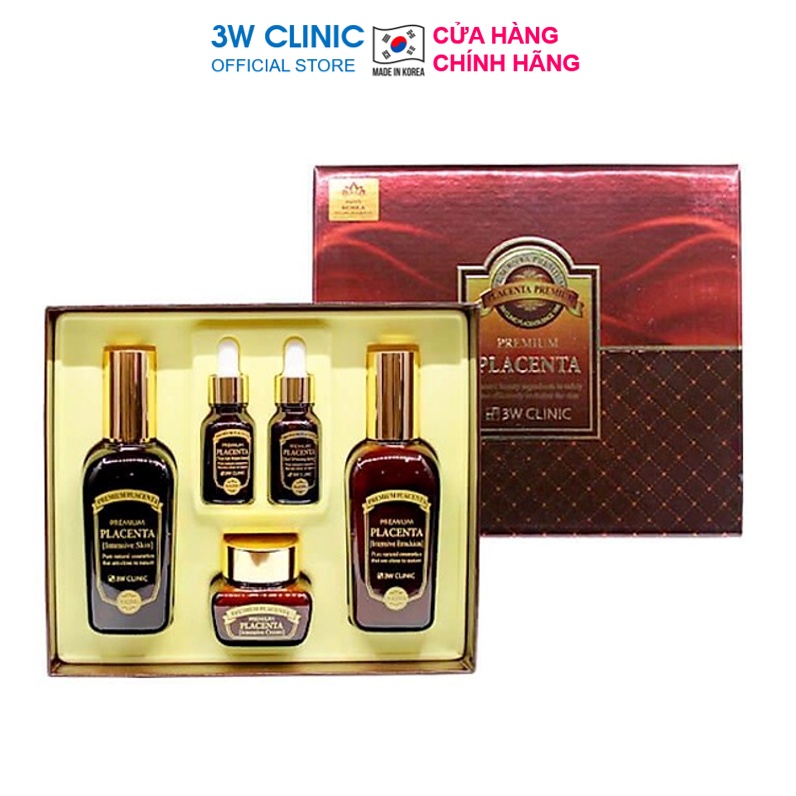 Bộ dưỡng da chống lão hóa tinh chất Nhau Thai Cừu 3W CLINIC Hàn Quốc [Cam Kết Hàng Chính Hãng]