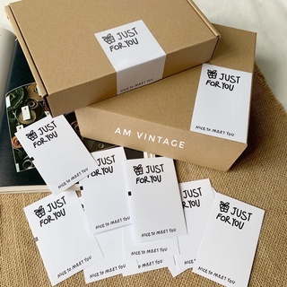 Sticker hình dán “just for you” trang trí hộp quà tặng vintage