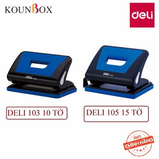 Đồ đục lỗ giấy kim loại Deli 103 10 tờ - 105 15 tờ