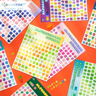 Flowertree Sticker Bộ 2 hình dán trang trí sổ màu kẹo ngọt ngào