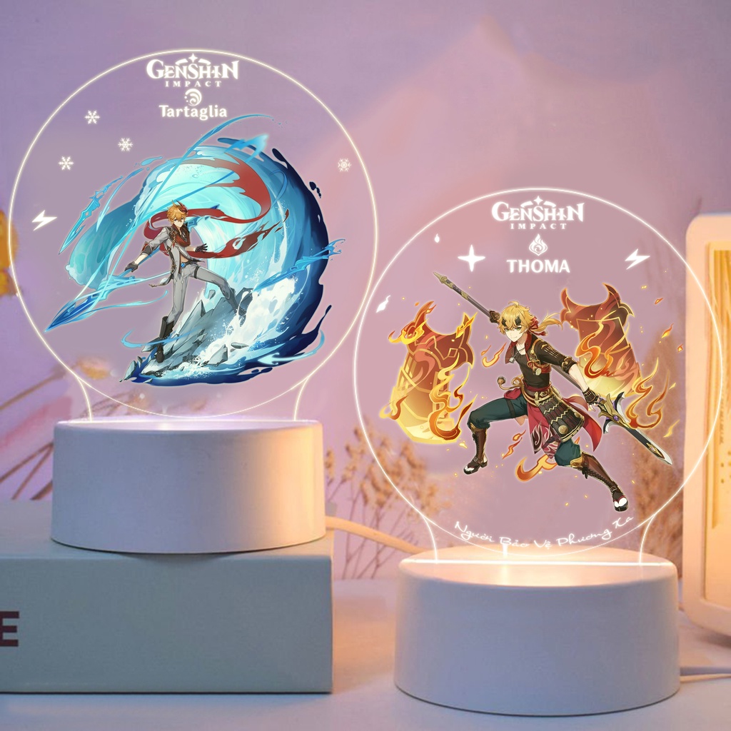 Đèn led in hình thegioipuzzle genshin impact họa tiết anime ganyu - ảnh sản phẩm 5