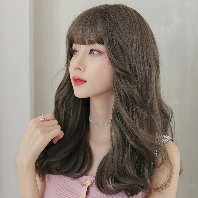 Tóc giả C- 0304 kiểu dáng xoăn dài bồng bềnh dễ thương thời trang cho nữ