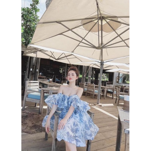 Đầm xoè trễ vai xinh