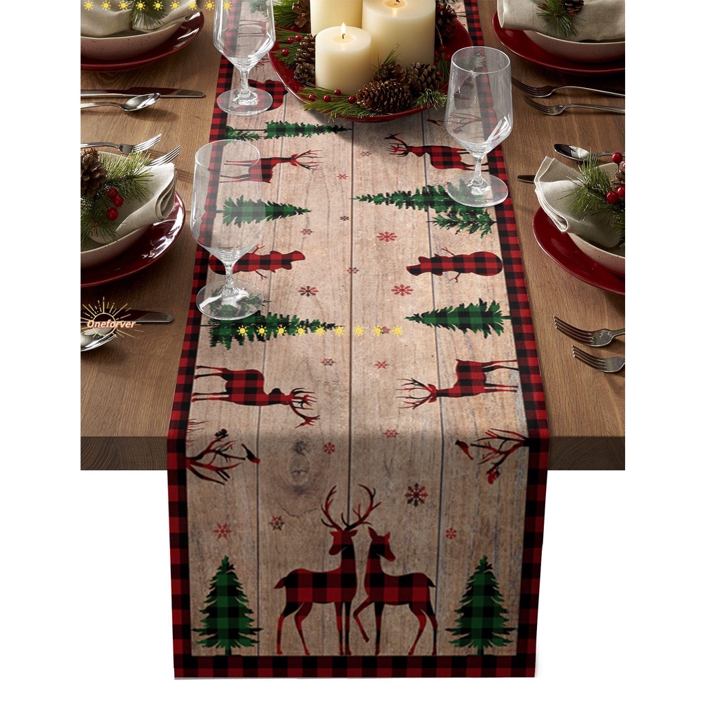 Khăn Trải Bàn Ăn Họa Tiết Trâu Đen Đỏ Sang Trọng