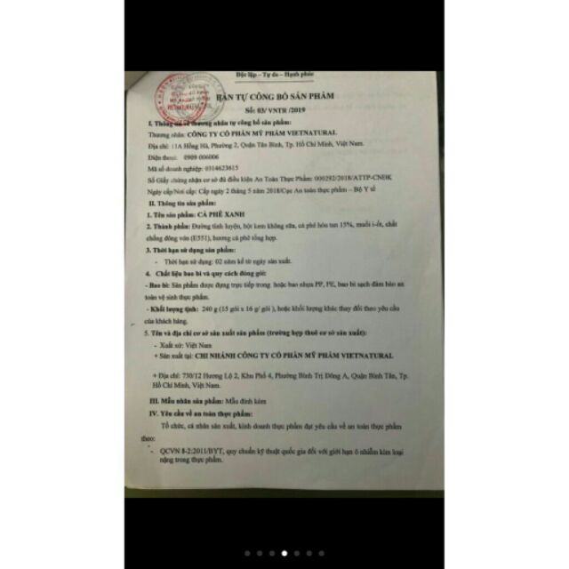 Cà Phê Xanh cty Thiên Nhiên Việt chính hãng 100% __ShopUyTin | BigBuy360 - bigbuy360.vn