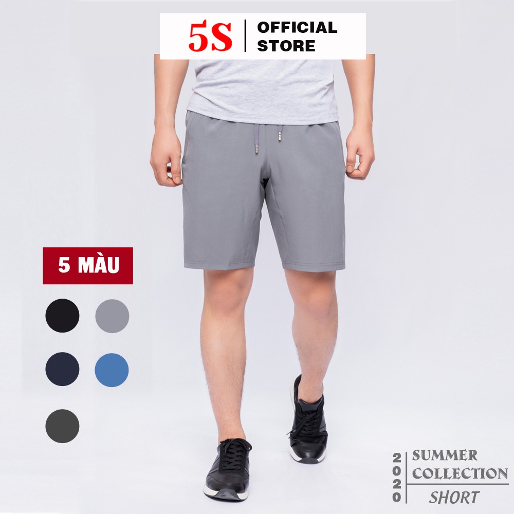 Quần Đùi Nam 5S (5 màu) Vải Gió Mềm, Siêu Nhẹ, Dáng Thể Thao, Thiết Kế Trẻ Trung Năng Động