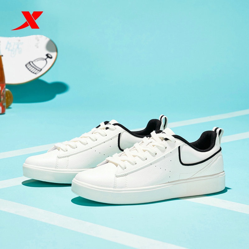 Xtep Giày Thể Thao Trắng Nhỏ Thoáng Khí Phong Cách Đường Phố Cho Nữ