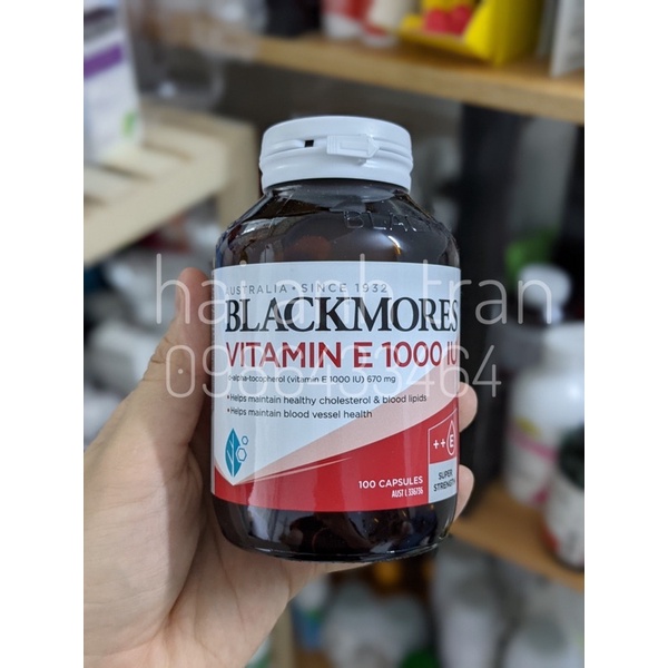[30v/100v] Viên uống Vitamin E Blackmores 1000IU Úc | Thế Giới Skin Care