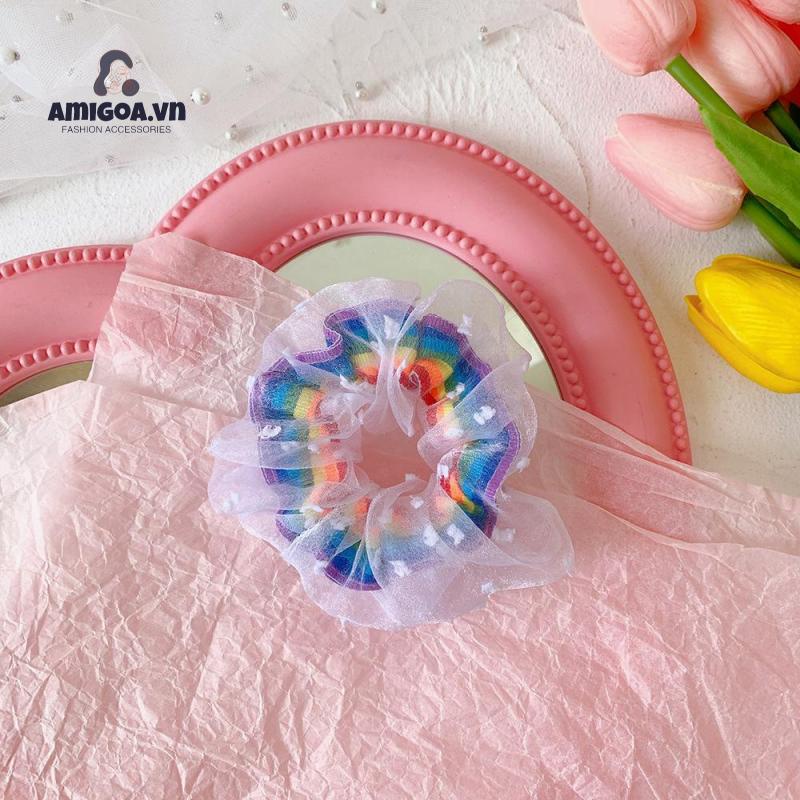 【amigoa.vn】 Dây Buộc Tóc Chấm Bi Thắt Nơ