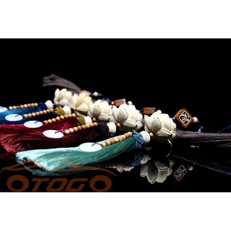 Khánh Đài Sen , Dây Treo Sen Gỗ Hoàng Dương Treo Gương Ô Tô Cao Cấp