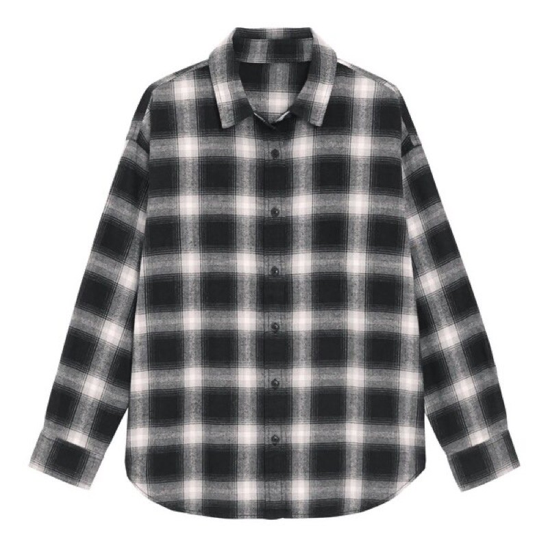 Áo sơ mi nữ kẻ caro dòng Flannel thời trang của GU - Nhật | BigBuy360 - bigbuy360.vn