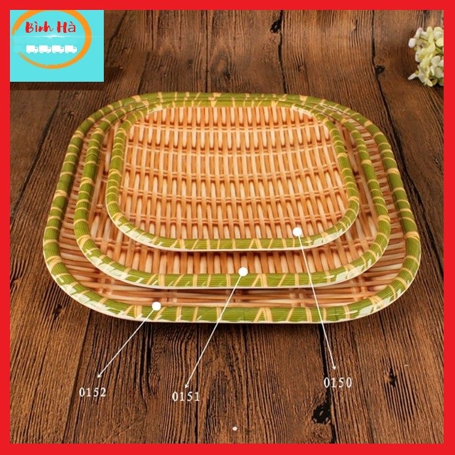 Mẹt Phíp Giả Mây Tre Đan ( Vuông )