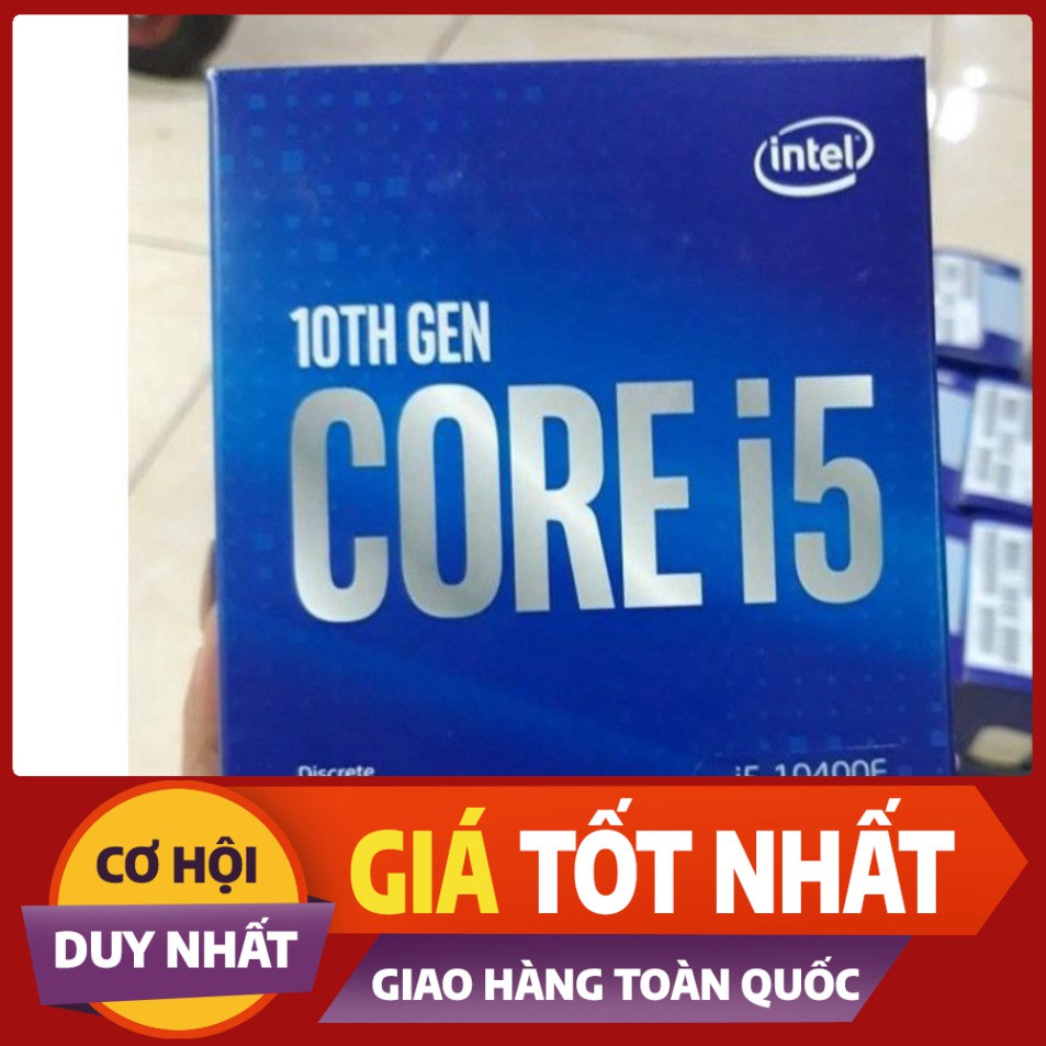 CPU Intel Core i5-10400F (2.9GHz turbo up to 4.3Ghz, 6 nhân 12 luồng, 12MB Cache, 65W) - Socket Intel LGA 1200(New 100%)