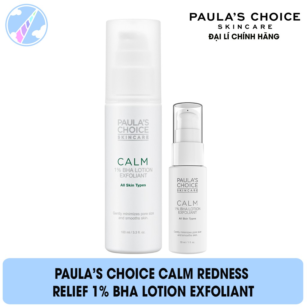 Lotion Tẩy Da Chết Dịu Nhẹ Phù Hợp Cho Da Nhạy Cảm Paula’s Choice Calm Redness Relief 1% BHA Lotion Exfoliant