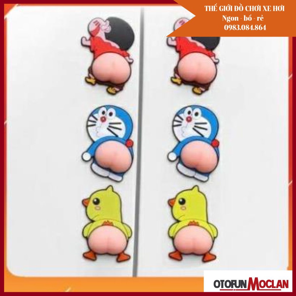 Set 2 miếng dán sticker doremon silicon chống va đập