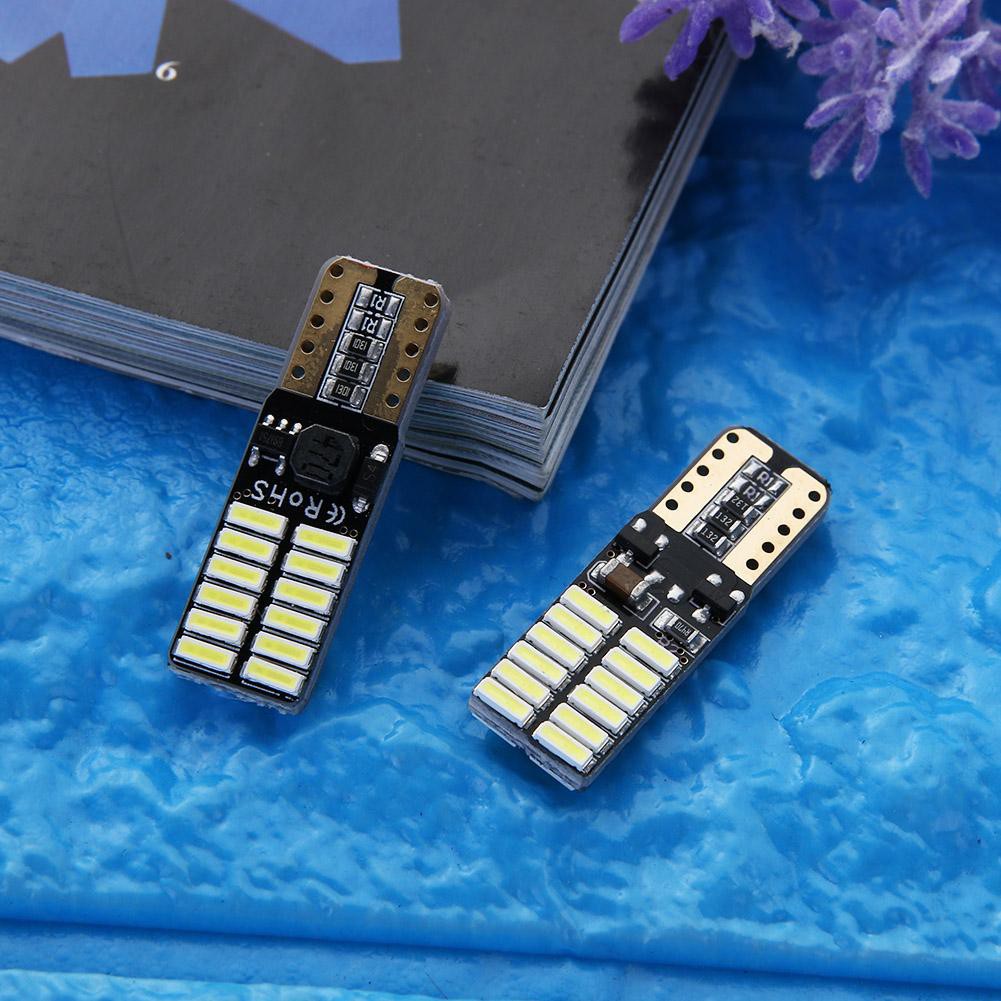 Set 2 bóng đèn LED T10 4014 24 SMD cho đèn bảng số xe hơi
