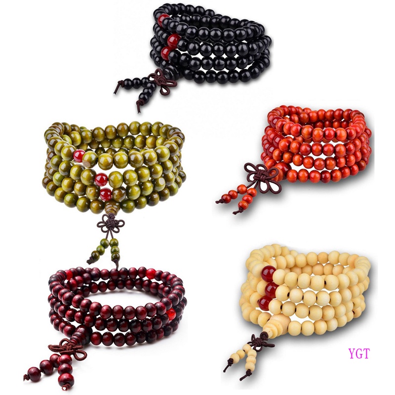 Chuỗi 108 Hạt Đá Onyx Tự Nhiên Màu Đen 6mm