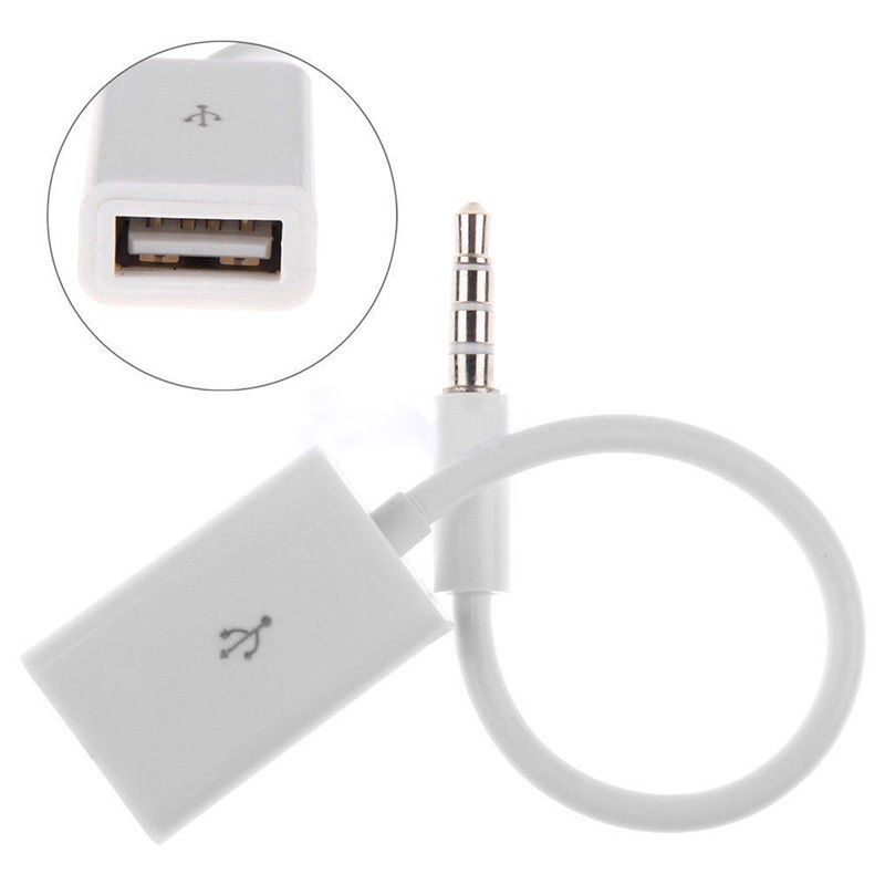 Dây cáp chuyển đổi âm thanh AUX 3.5mm qua USB 2.0 cho xe hơi