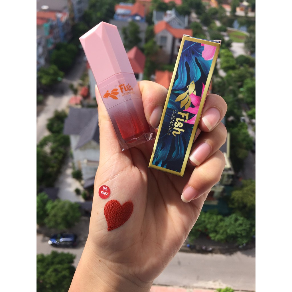 Son Kem Lì Fish Cosmetic Ruby Handmade Đẹp Mịn Thơm