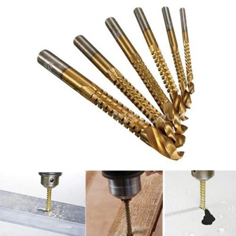 Bộ 6 mũi khoan titan HSS