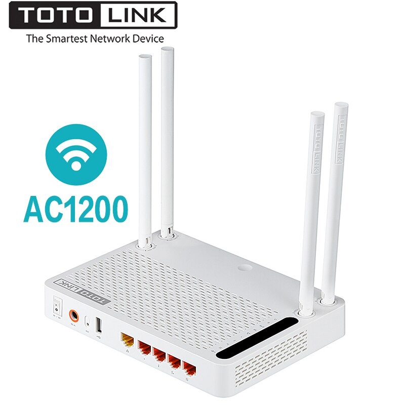 Bộ Phát Wifi Băng Tần Kép AC1200 TOTOLINK 4 Râu A720R, A3002RU 4 cổng LAN 1000Mb - N350RT 2 Râu 4 cổng LAN - Chính hãng