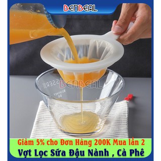 Vợt Lọc Sữa Đậu Nành, Cà Phê, Nước Ép Hoa Quả, Sữa Hạt, Trà, Gia Vị Tiện Dụng + Tặng 01 Chổi Quét Dầu Ăn