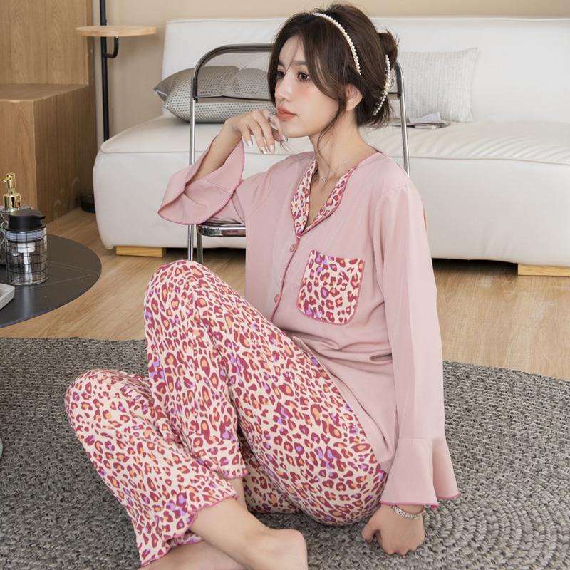 Bộ Đồ Ngủ Cotton Tay Dài Phong Cách Thời Trang Hàn Quốc Mới 2022