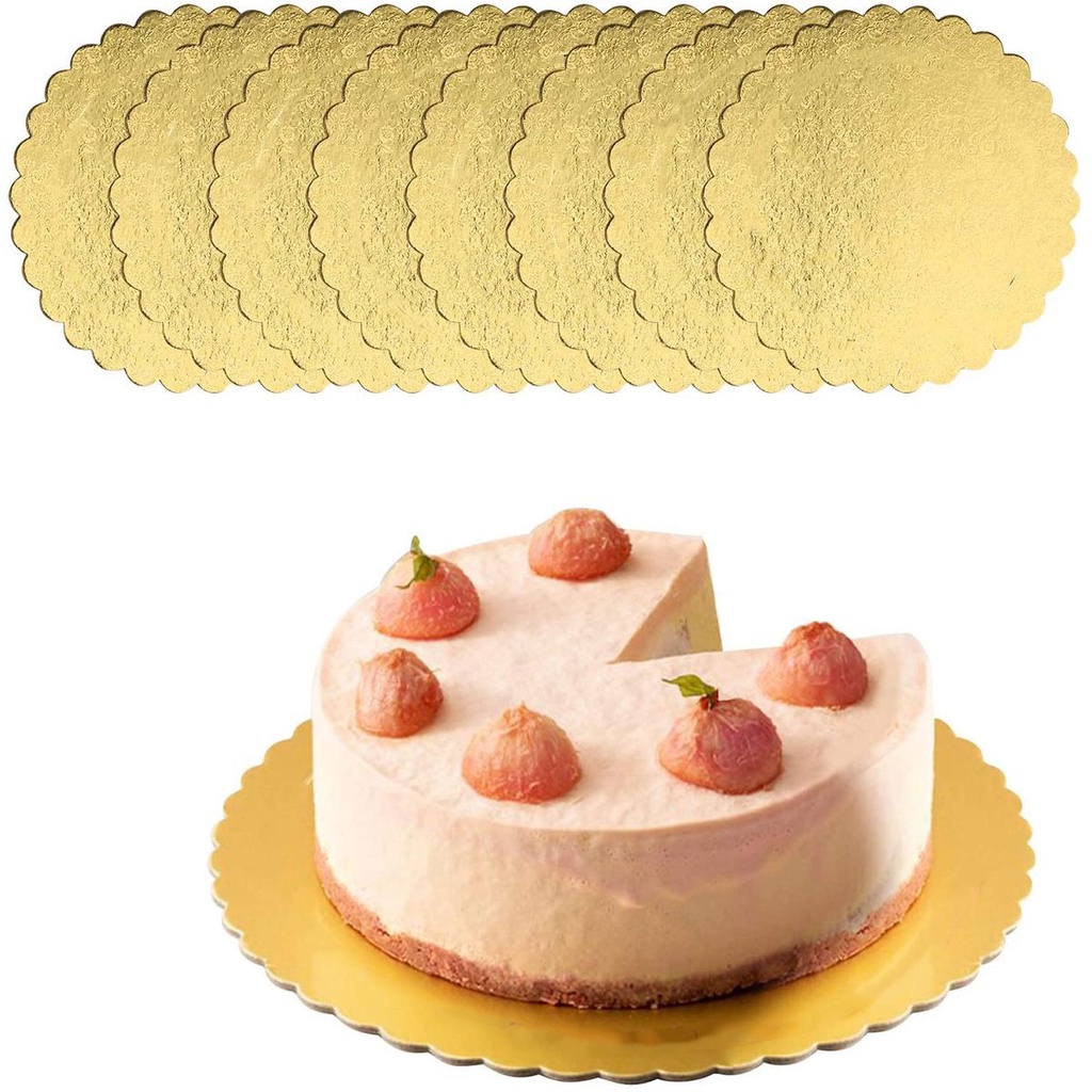 AUGUSTINA Đĩa Tròn Tráng Men Dùng Một Lần Trưng Bày Bánh Cupcake