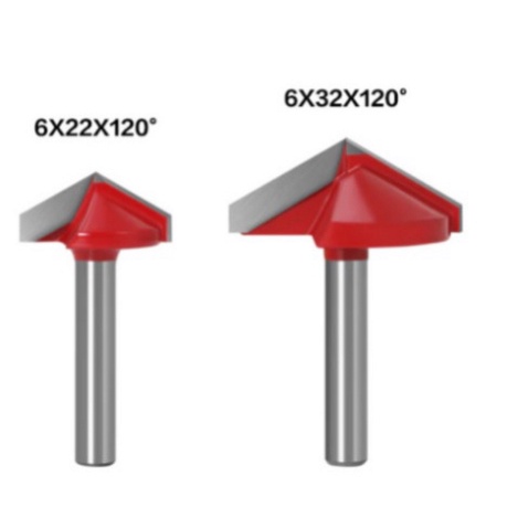 Mũi Phay rãnh V, Mũi soi, Vát cạnh, 60 độ, 90 độ , 120 độ .Bản 22 và bản 32. Mũi dùng cho máy CNC Router.
