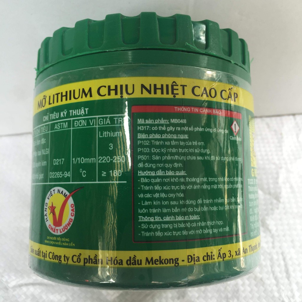 Mỡ bò chịu nhiệt cao cấp Litol 3 (400g)