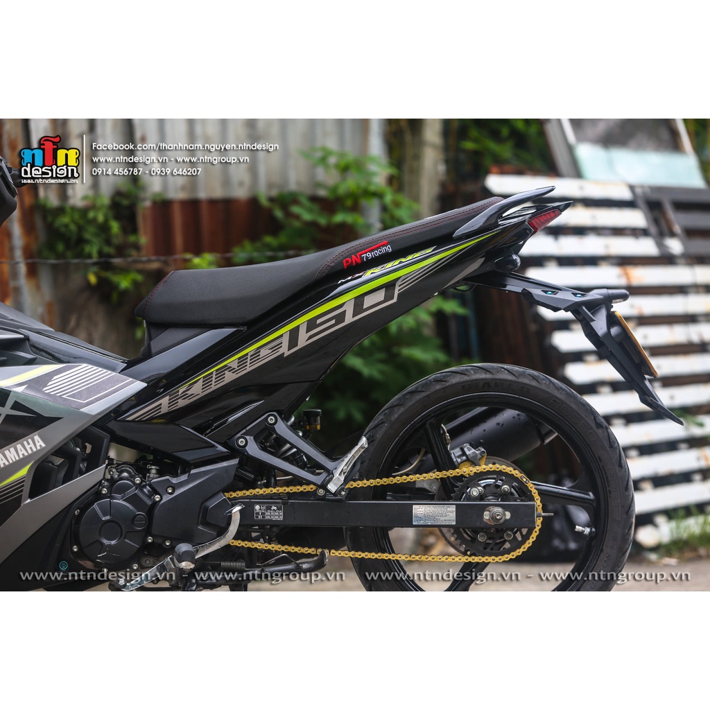 Tem Rời Dán Xe Exciter 150 Mẫu MX Xám Đen Xanh Cực Chất, Hàng 3 Lớp Chất Lượng Cao ,Team Decal