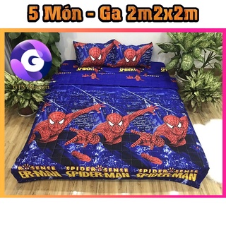 Bộ 5 món chăn ga vỏ gối người nhện