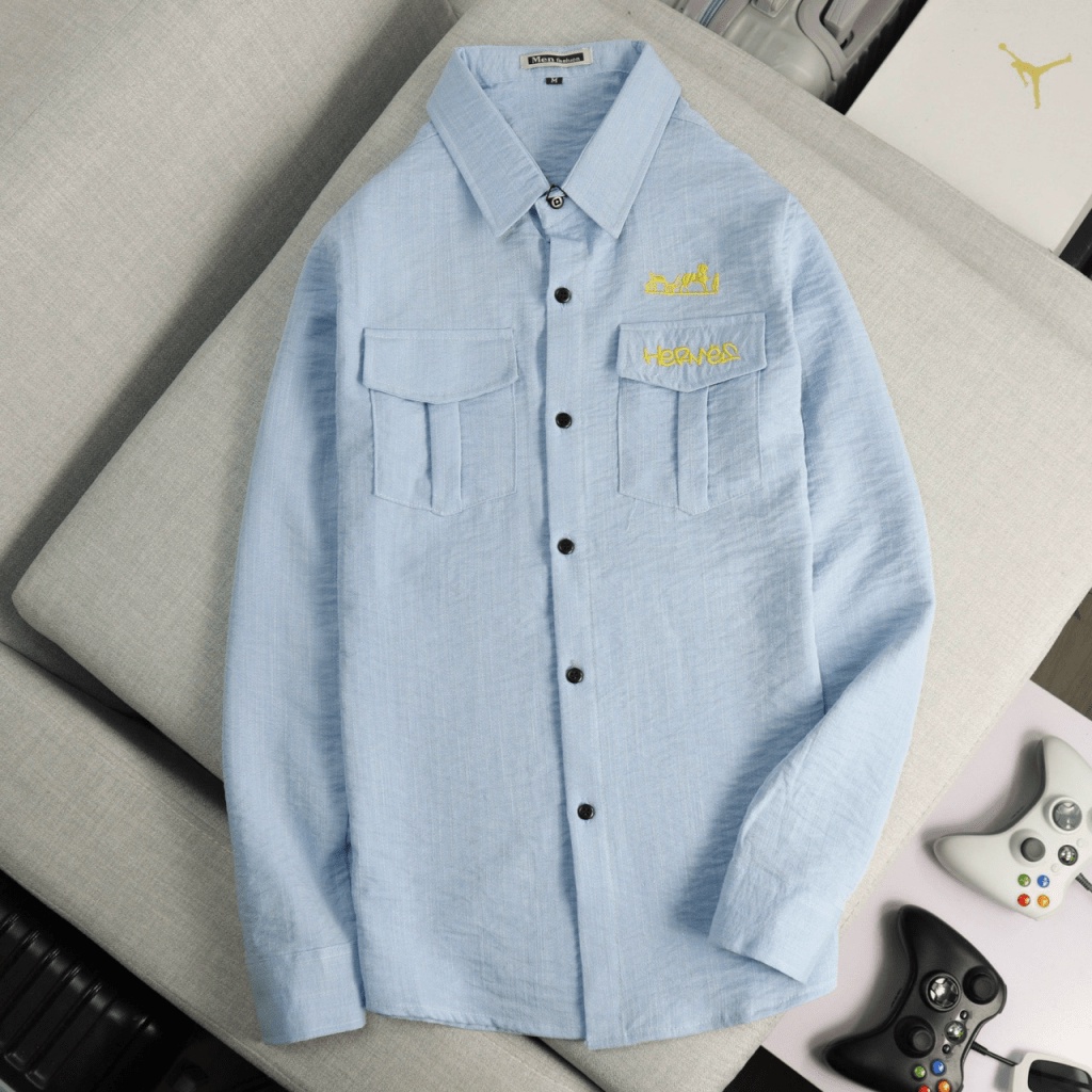 (HCM) ÁO SƠ MI NAM DÀI TAY PHONG CÁCH HOTTREND , PHONG CÁCH HÀN QUỐC ĐẲNG CẤP - LUXURY KME FASHION