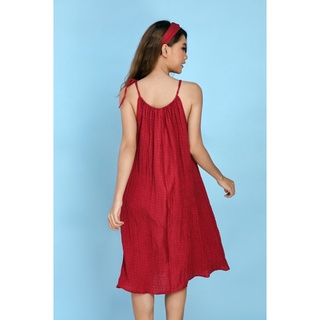 Đầm dây xếp nhúng Infashion
